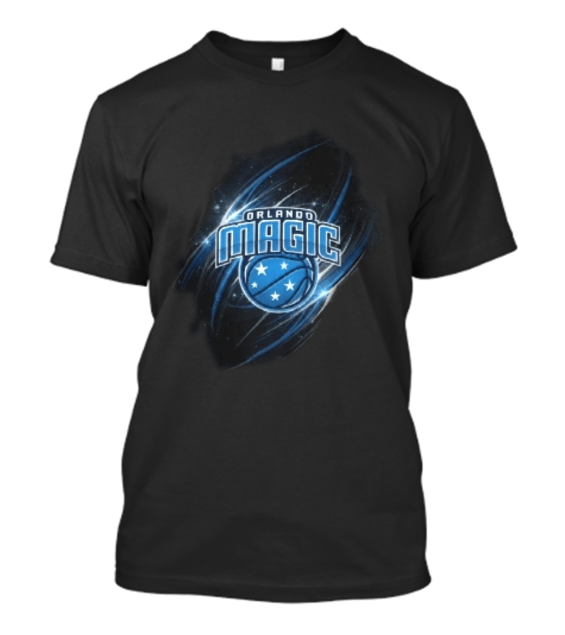Orlando Magic NBA Basketball Stars Glowing Blue Swirl T-Shirt