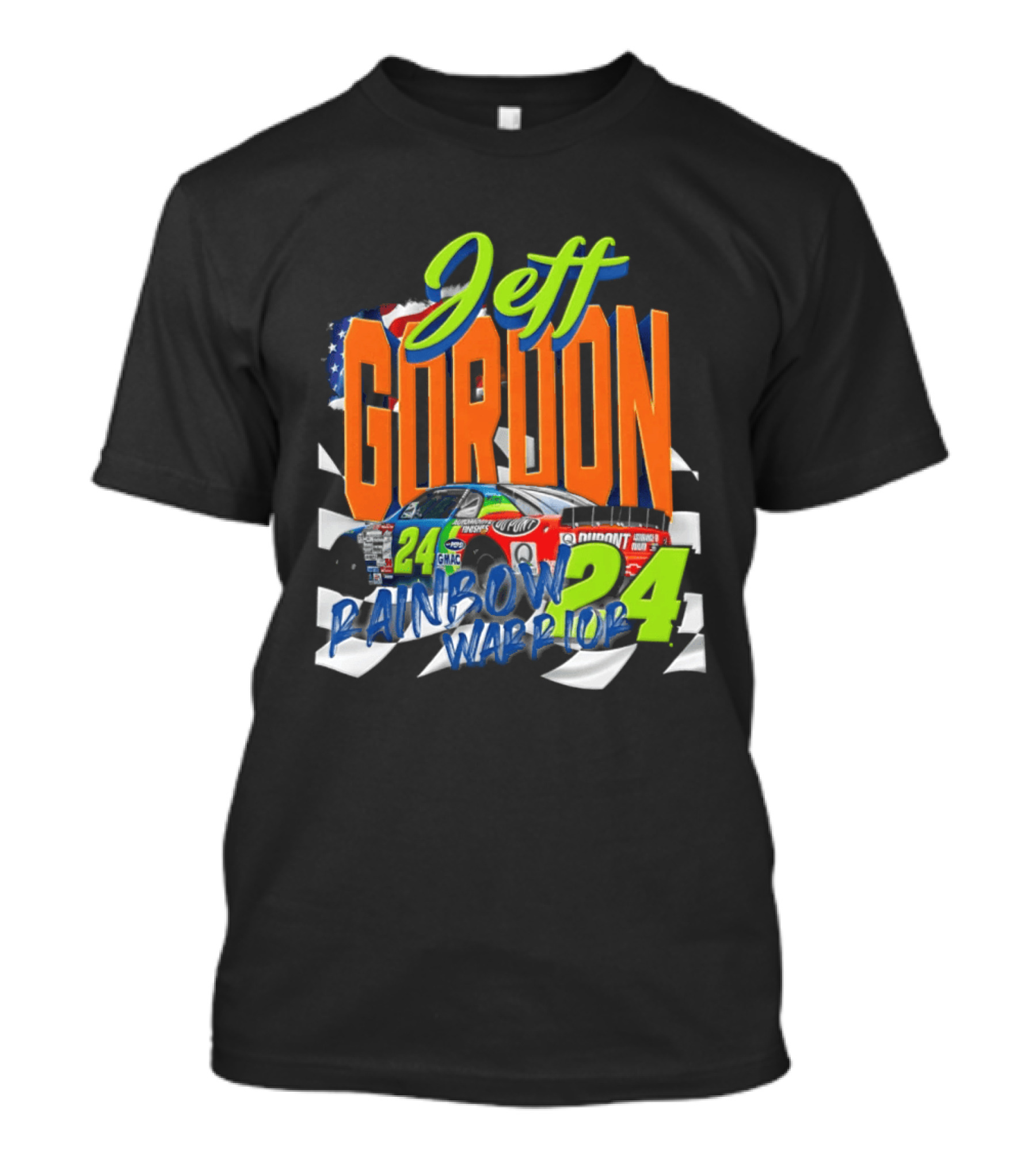 Jeff Gordon 24 Rainbow Warrior DuPont Chevrolet NASCAR Racing T-Shirt