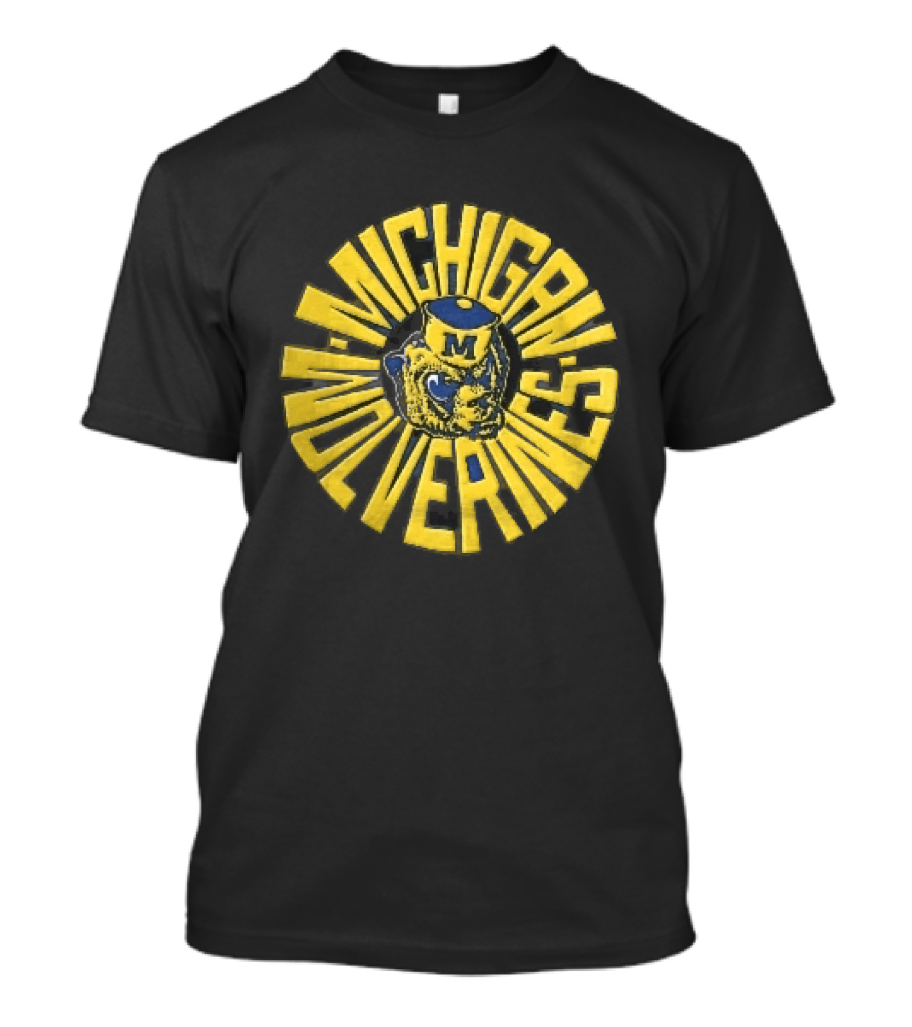 Michigan Wolverines NCAA Sailor Cap Radial Vintage Look T-Shirt