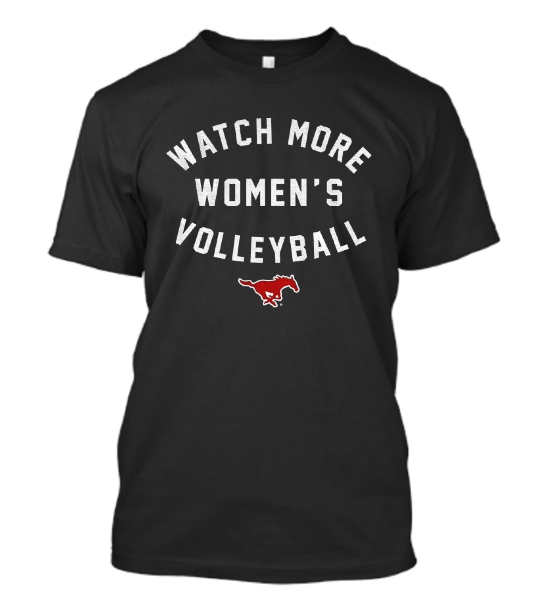SMU Mustangs More Women's Volleyball Red Mustang T-Shirt