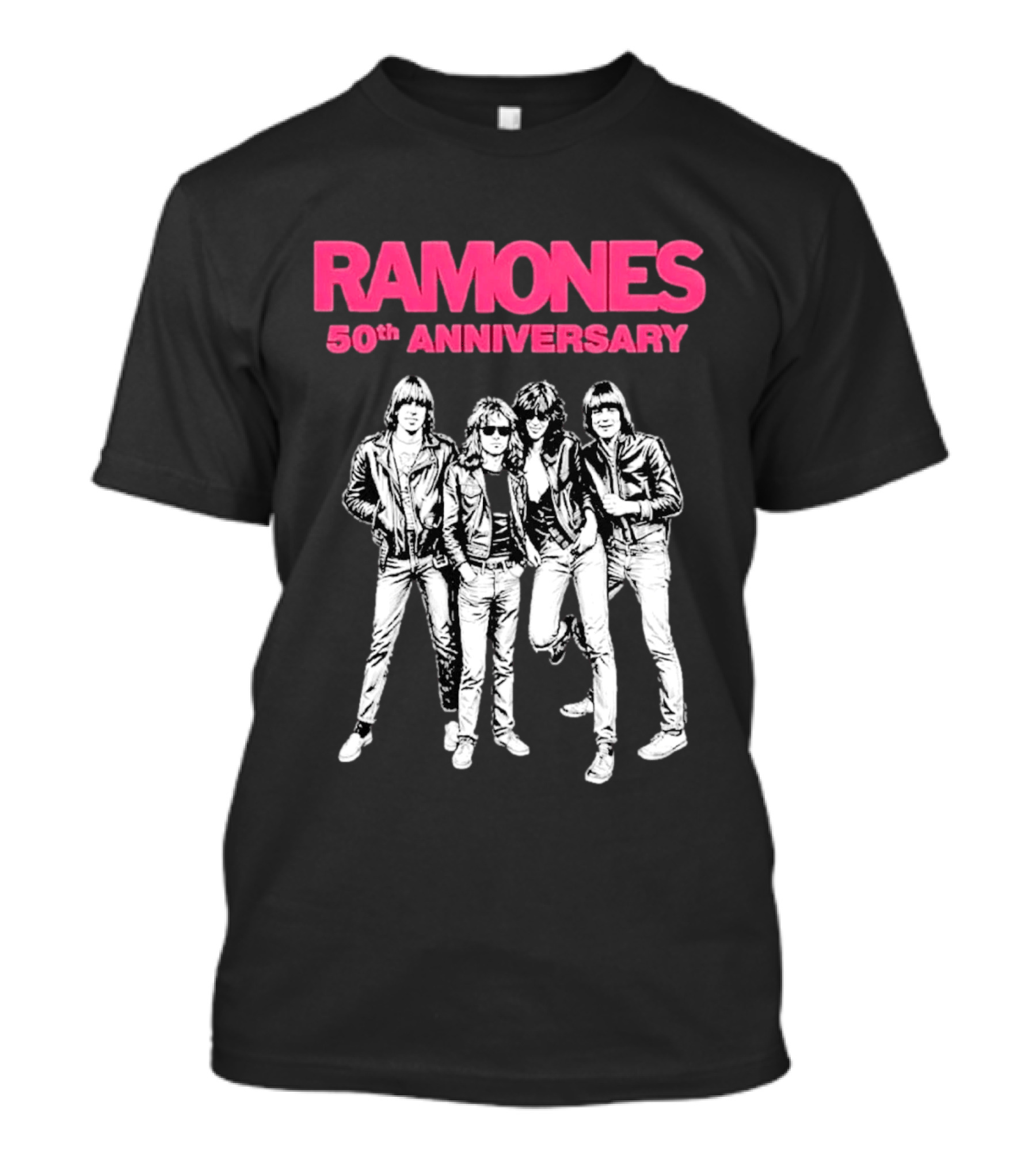 RAMONES 50th Anniversary August 30 2026 Hollywood Forever LA Black T-Shirt