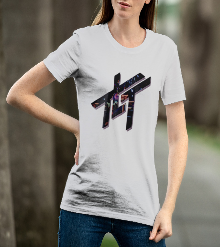 Living Tombstone Monogram Stage Lights 3D Purple Shadow T-Shirt