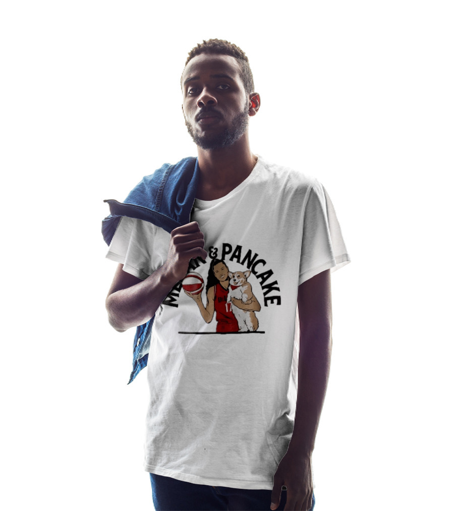 Megan And Pancake Basketball Player Holding Corgi Dog T-Shirt