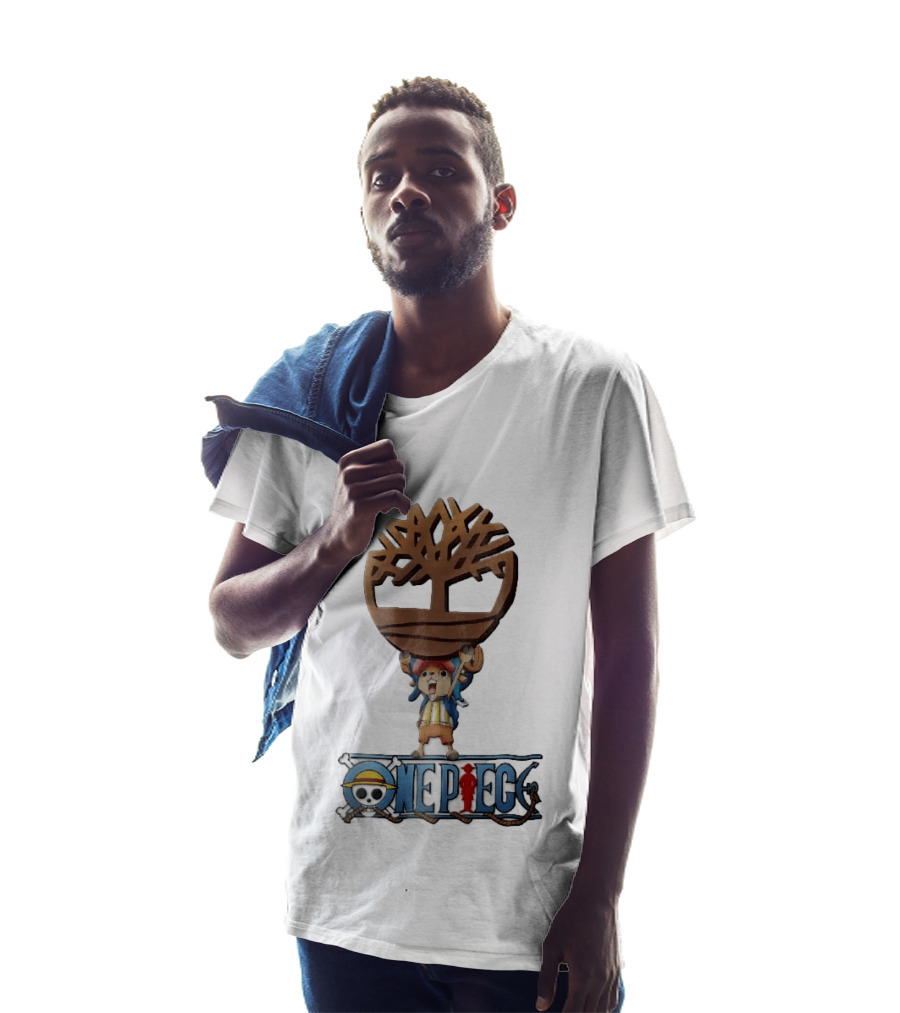 Timberland One Piece Reindeer Chopper Holding Wooden Tree T-Shirt