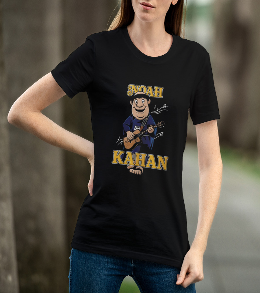 Noah Kahan Cartoon Character Playing Guitar Padres Petco Park 2026 T-Shirt