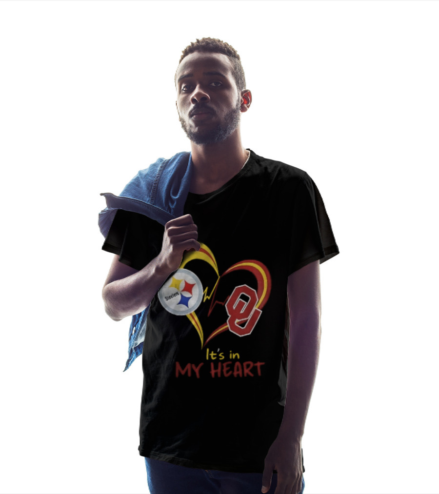 Pittsburgh Steelers Oklahoma Sooners It's In My Heart T-Shirt