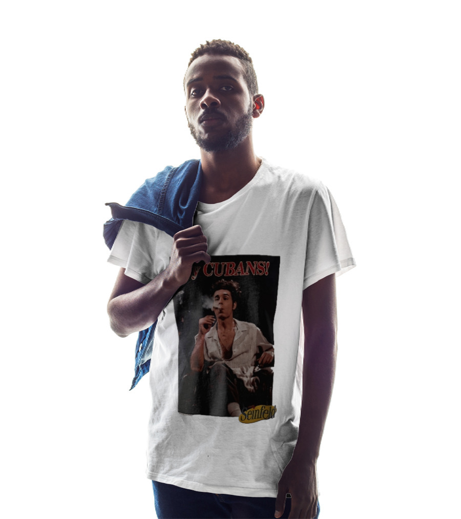 Seinfeld My Cubans Cosmo Kramer Smoking Cigar In Leather Chair T-Shirt