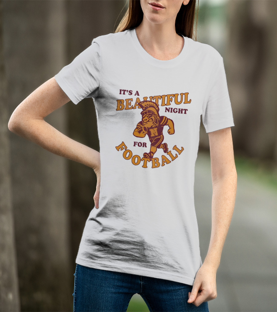 It's A Beautiful Night For Football Trojan Player N T-Shirt