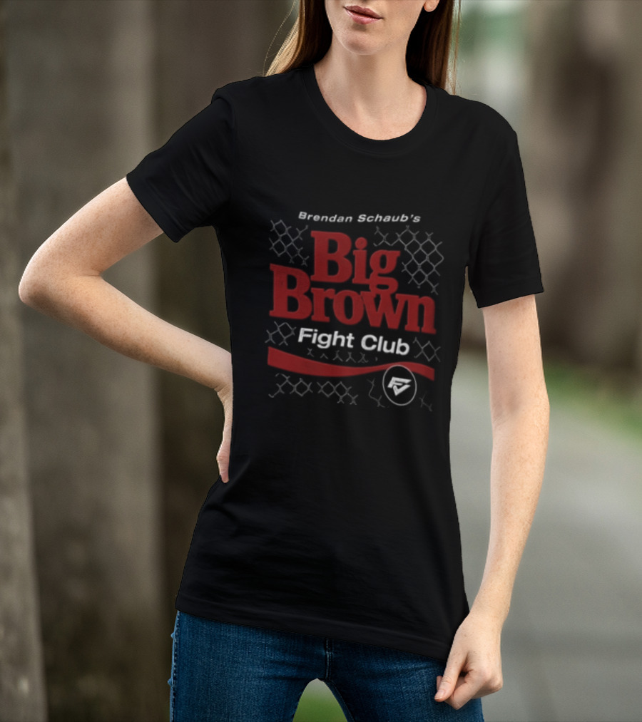Brendan Schaub Big Brown Fight Club Chain Link Fence Red Wave T-Shirt