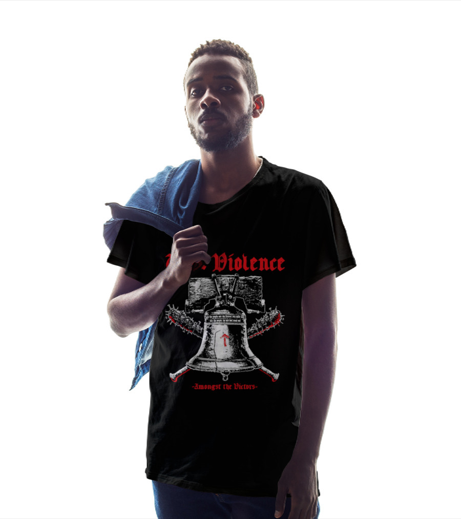 U.S. Violence Liberty Bell Spiked Bats Amongst The Victors T-Shirt