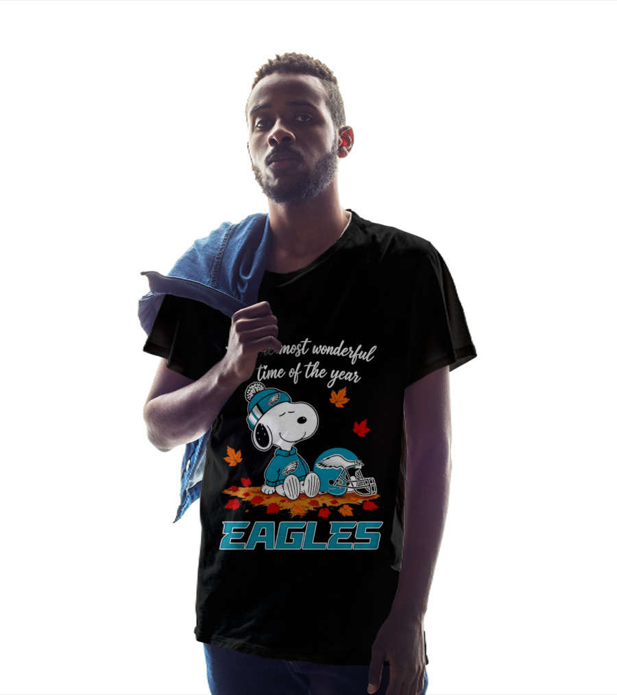 Snoopy Philadelphia Eagles It's The Most Wonderful Time Of The Year T-Shirt