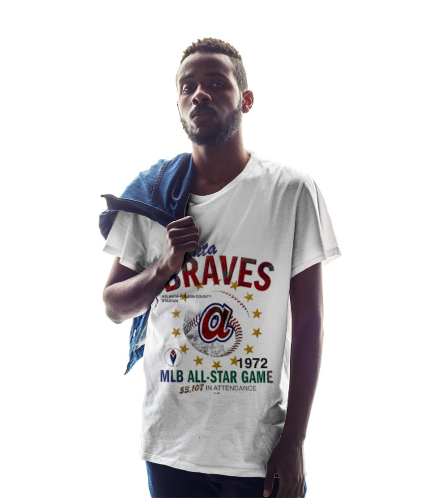 Atlanta Braves 1972 MLB All Star Game Atlanta Fulton County Stadium 53107 In Attendance T-Shirt