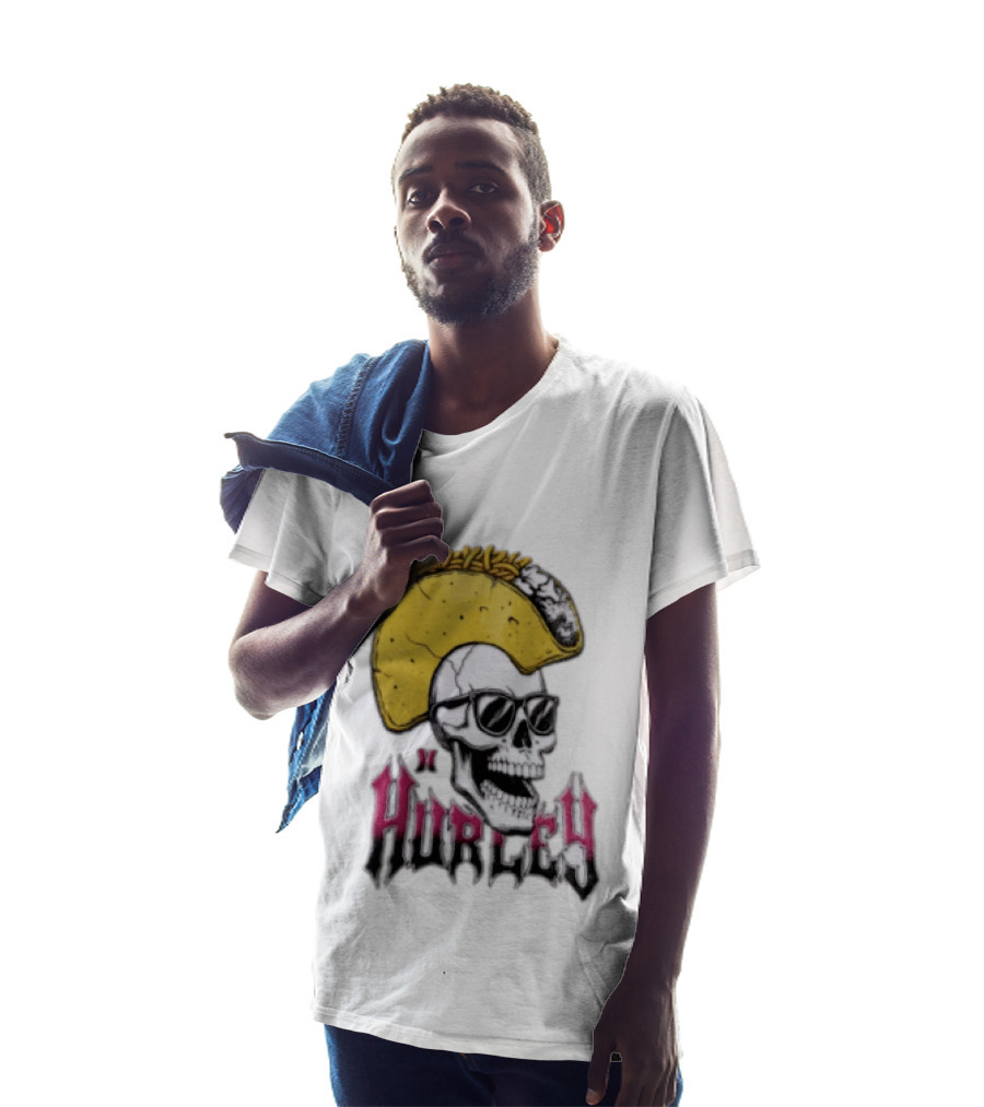 Hurley Skull Taco Mohawk Punk T-Shirt