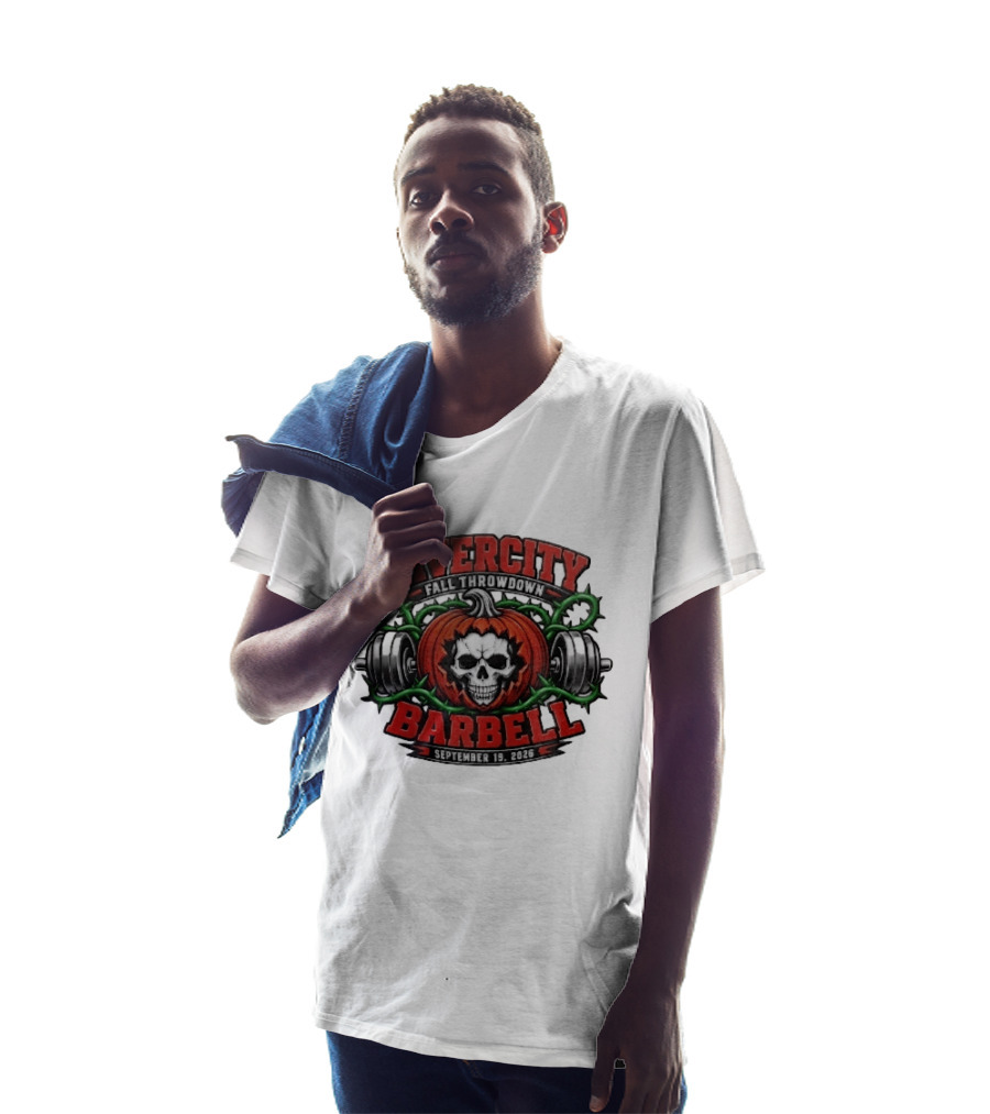 Rivercity Fall Throwdown Skull Pumpkin Barbell September 19 2026 T-Shirt