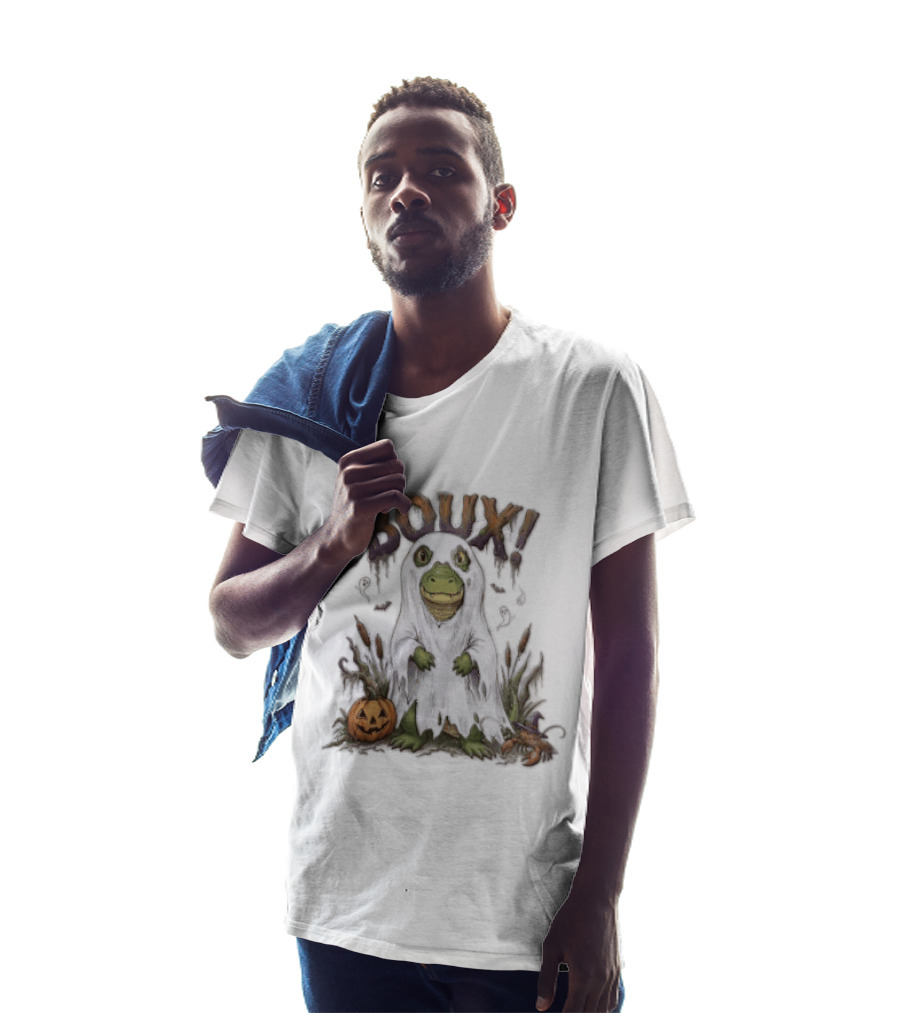 Boux Halloween Cartoon Alligator Ghost Pumpkin Crawfish T-Shirt