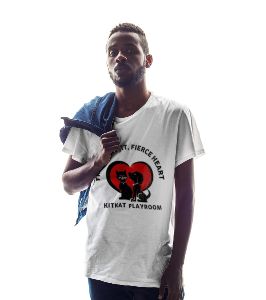 Fragile Heart Fierce Start Kitkat Playroom Black Cat And Dog T-Shirt