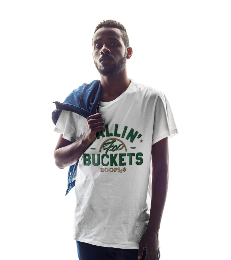Ballin' For Buckets Hoops2o Distressed Basketball Rim Water Drop Stars T-Shirt