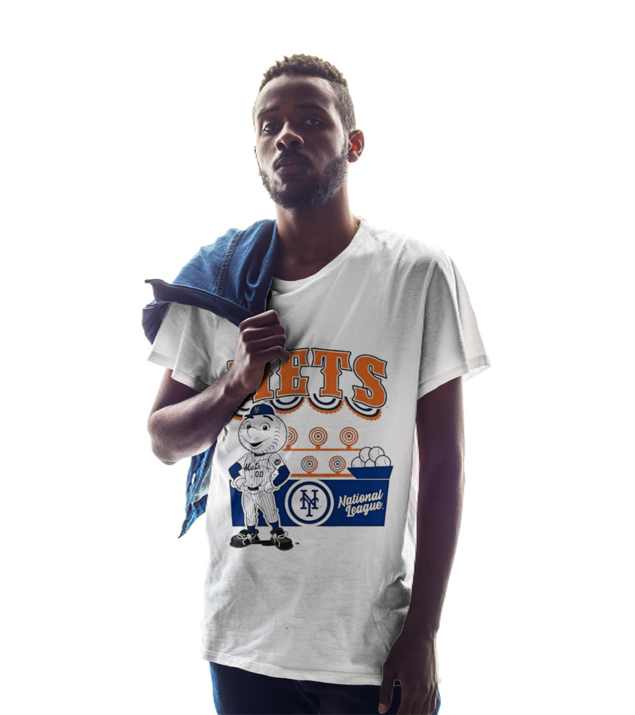 Mitchell & Ness Nostalgia Mets National League Mr. Met Baseball Batting Practice T-Shirt