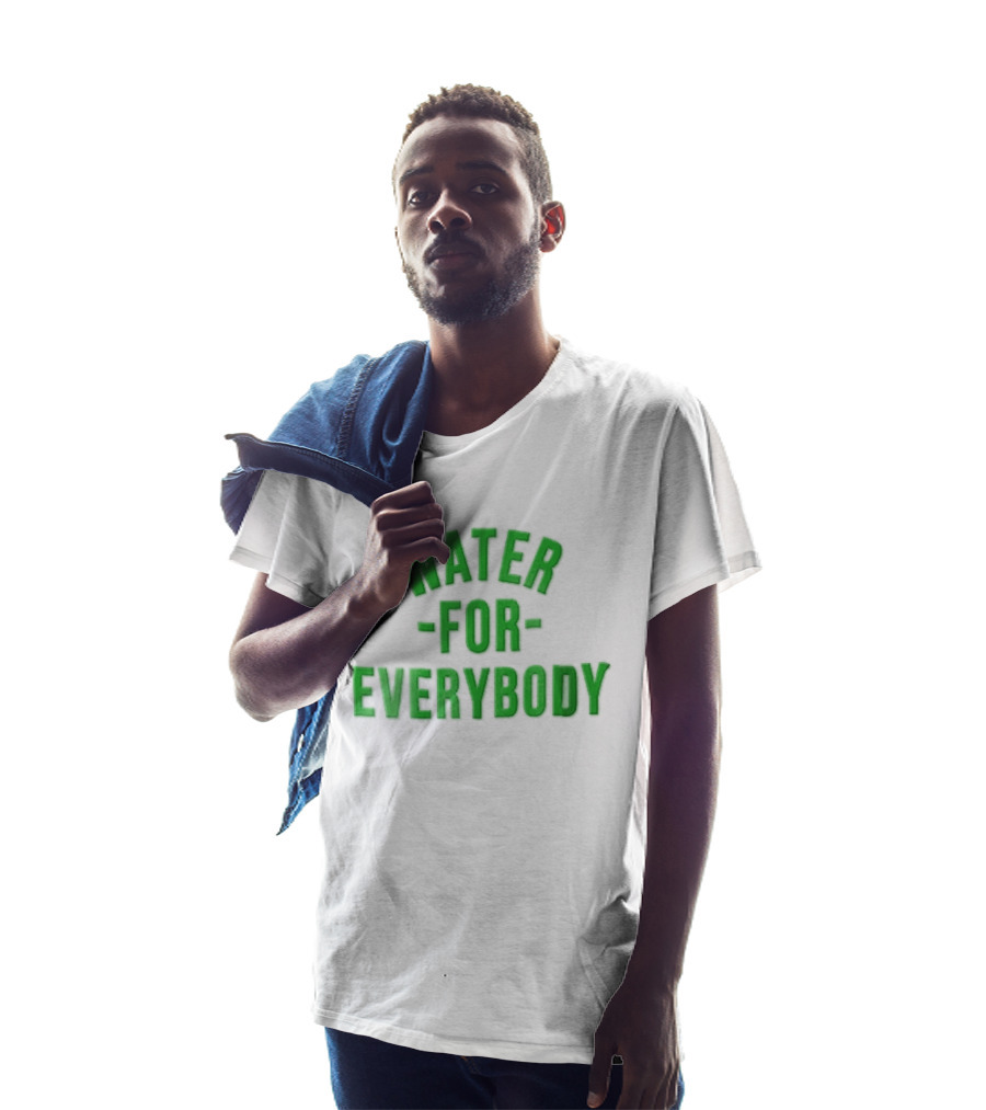 Water For Everybody Bright Green Arched Layout T-Shirt