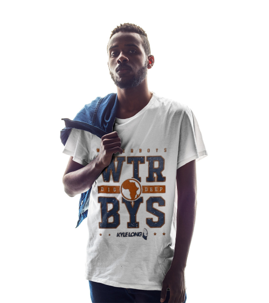 Waterboys WTRBYS Dig Deep Africa Map Distressed Design Kyle Long T-Shirt
