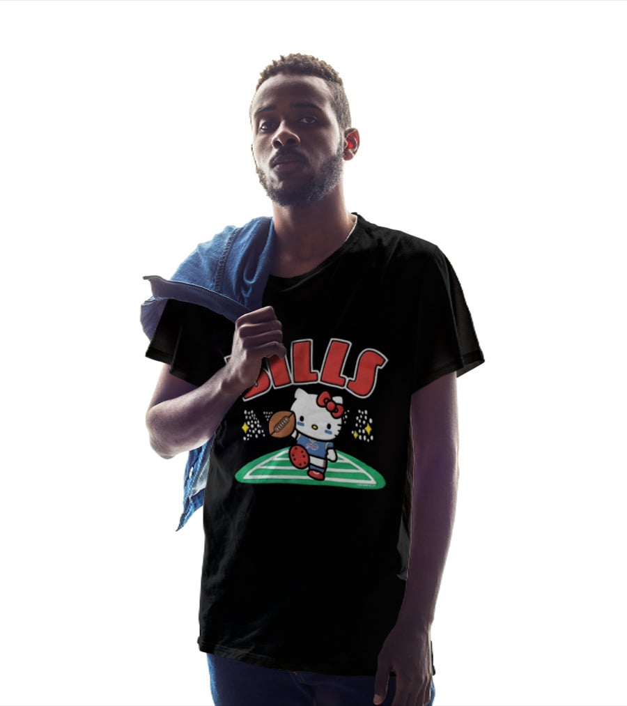Hello Kitty Buffalo Bills Football Style Collaboration T-Shirt