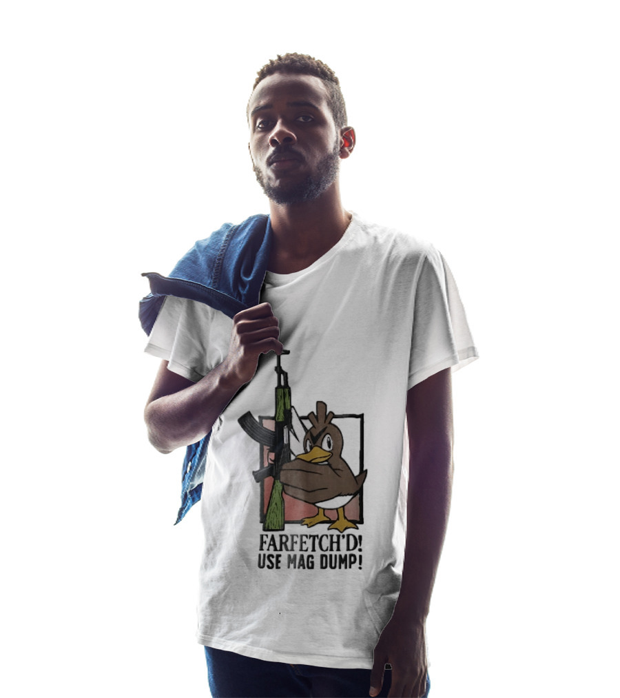 Farfetch'd Use Mag Dump Pok Mon Holding AK47 Rifle T-Shirt