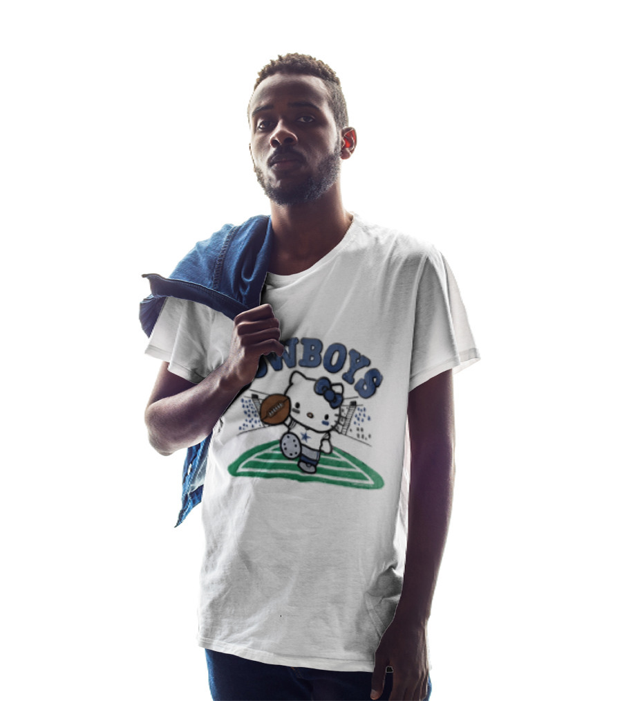 Hello Kitty Cowboys Football Collab With Dallas Touchdown T-Shirt