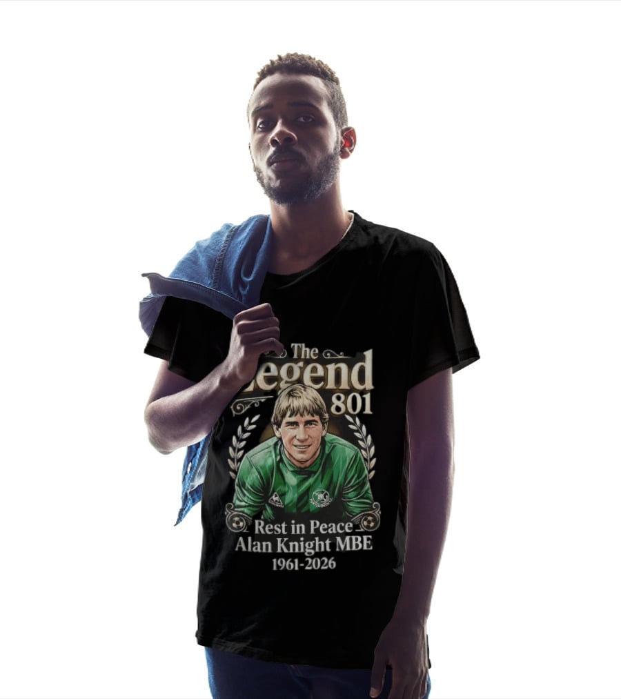 Portsmouth FC The Legend 801 Alan Knight MBE 1961 2026 Goalkeeper Laurel Wreath T-Shirt