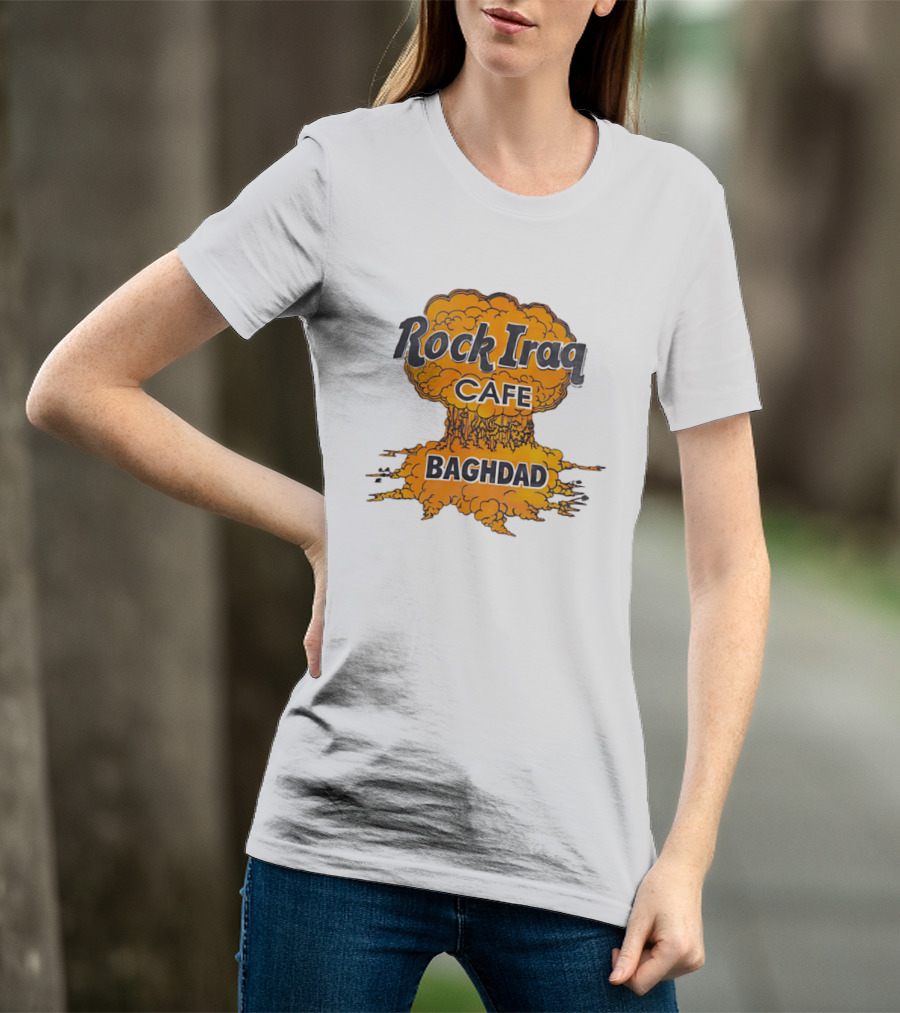 Rock Iraq Cafe Baghdad Nuclear Explosion Cloud T-Shirt