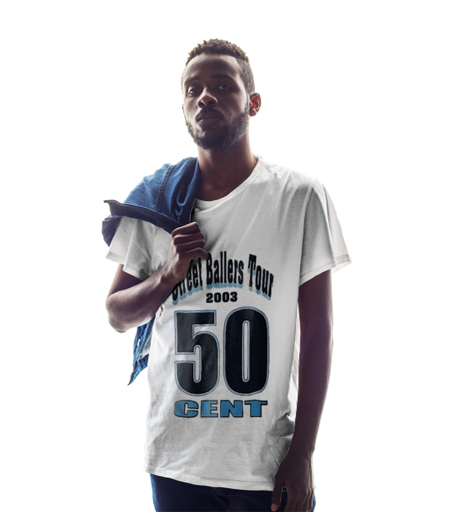 Street Ballers Tour 2003 50 Cent Jersey Number Blue T-Shirt