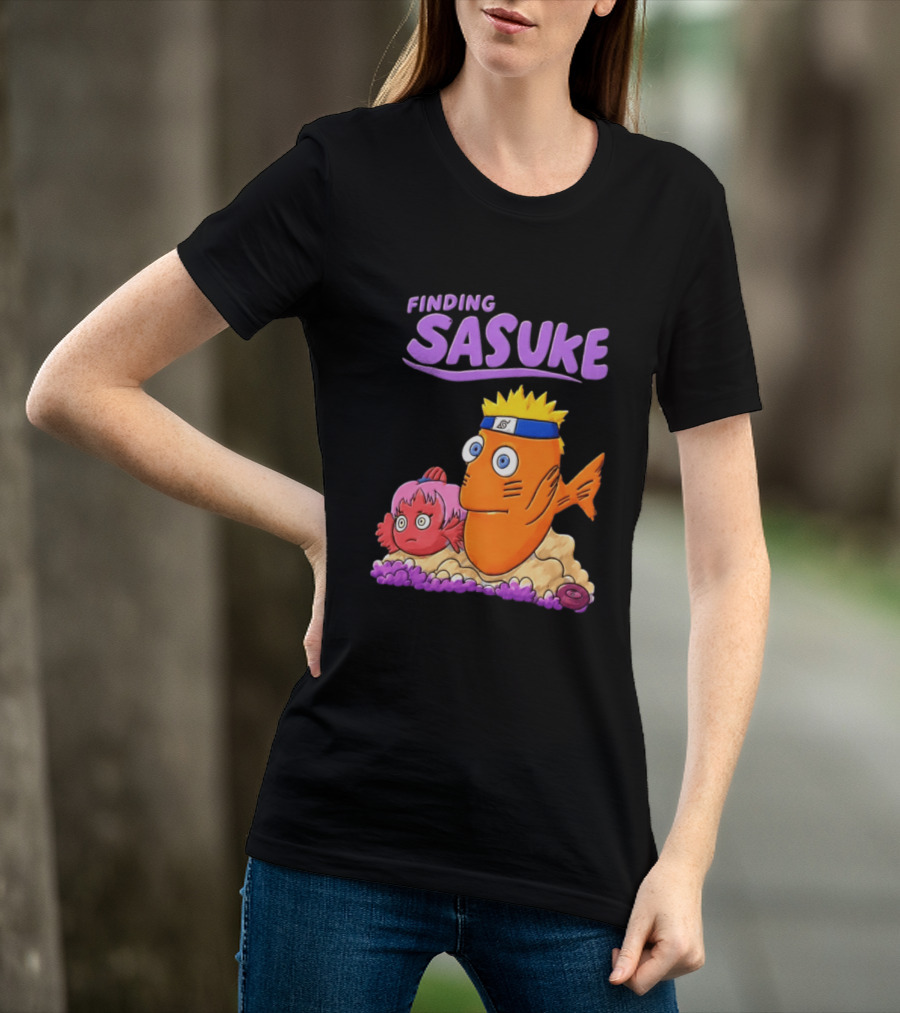 Finding Sasuke With Naruto And Nemo Crossover Adventure T-Shirt