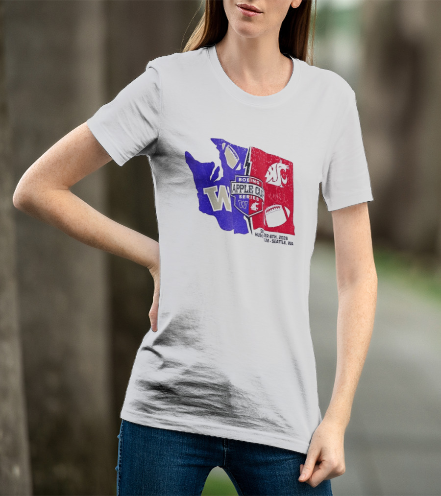 Boeing Apple Cup Series Washington Huskies Vs Cougars Sept 6th 2026 Seattle WA T-Shirt