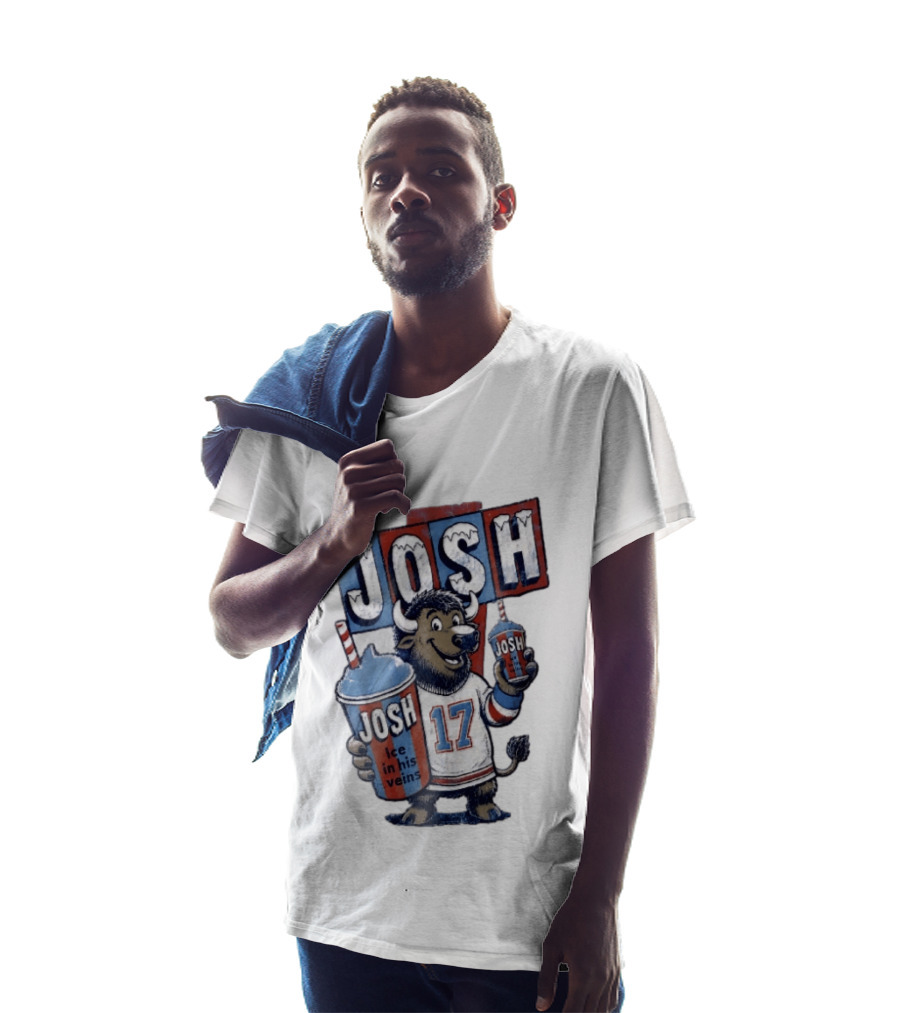 Josh 17 Ice In His Veins Buffalo Drinking Slushy T-Shirt