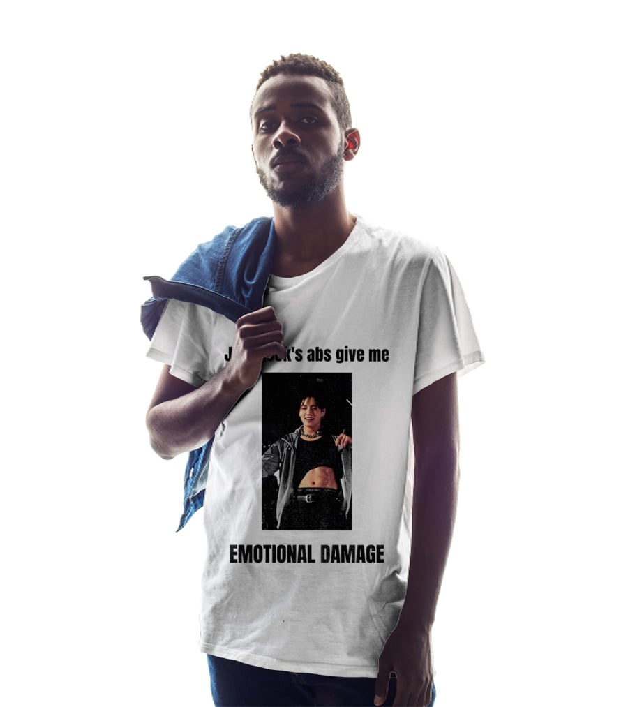 Jungkook's Abs Give Me Emotional Damage Fandom Trend T-Shirt
