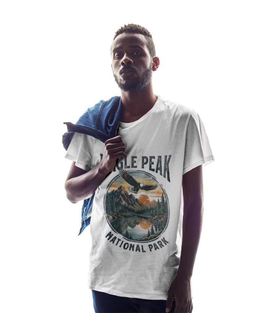 Eagle Peak National Park Eagle Mountains Lake Forest Sunset T-Shirt