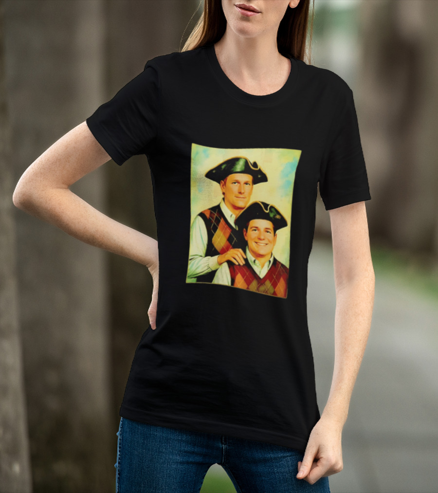 Bill Belichick Tom Brady New England Patriots Colonial Style Historical T-Shirt