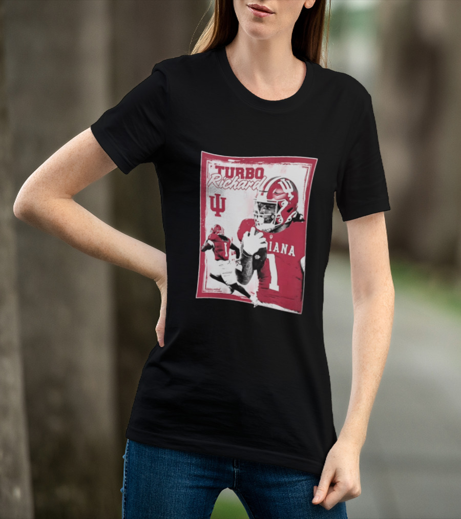 Indiana Hoosiers Turbo Richard #1 Football Powerhouse T-Shirt