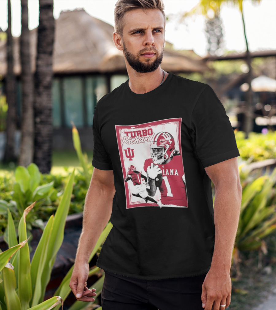 Indiana Hoosiers Turbo Richard #1 Football Powerhouse T-Shirt