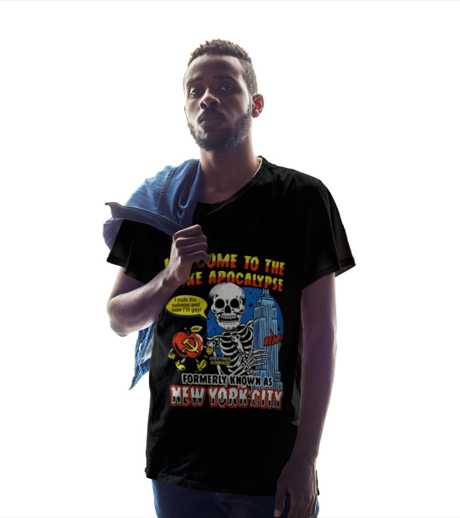Welcome To The Woke Apocalypse Formerly Known As New York City Skeleton Empire State Building Hammer And Sickle T-Shirt