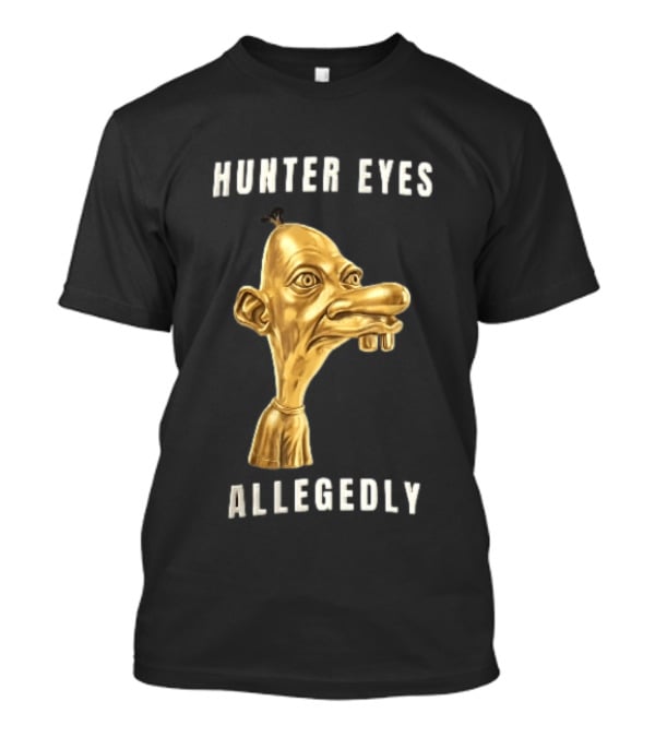Hunter Eyes Allegedly 3D Golden Manny Caricature Head T-Shirt