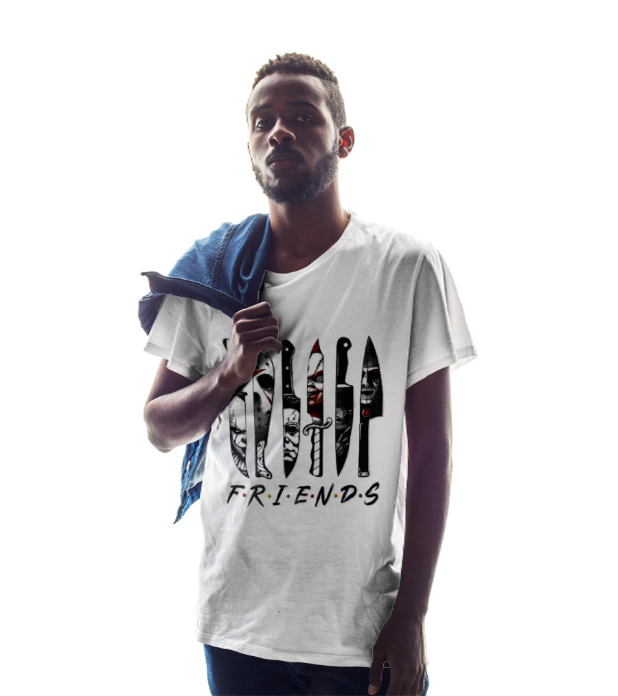 Friends Horror Movie Villains Knife Blades T-Shirt