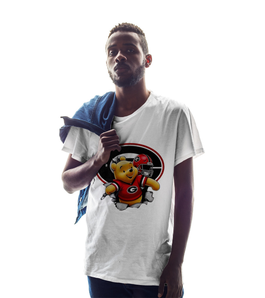 Winnie The Pooh Georgia Bulldogs Football Fan Gear T-Shirt