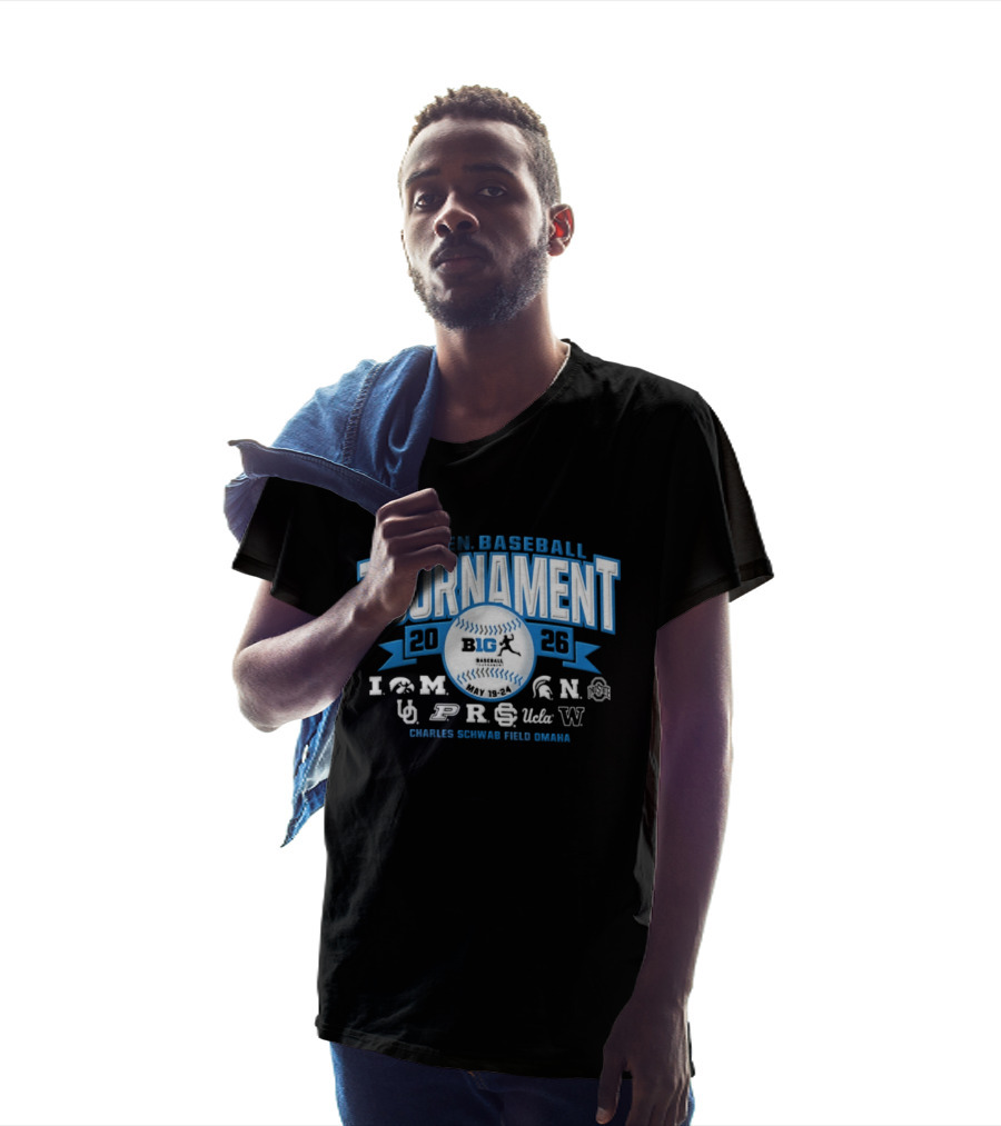 Big Ten Baseball Tournament 2026 Charles Schwab Field Omaha Iowa Michigan Purdue UCLA Ohio State T-Shirt