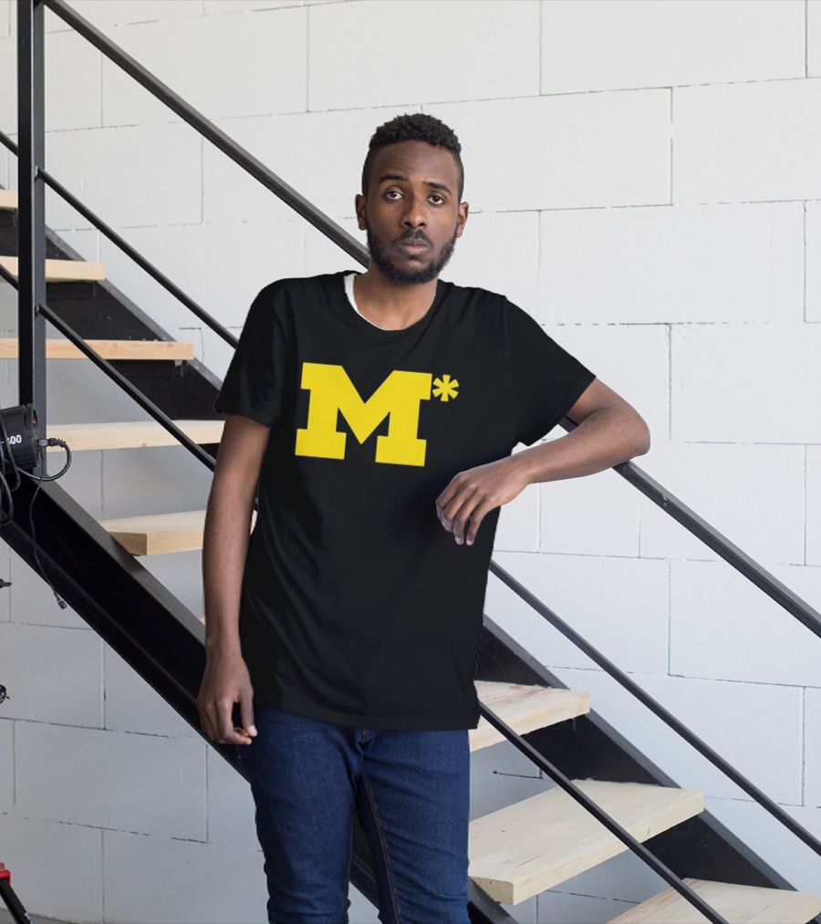 Michigan Wolverines M Asterisk 0.01 Seconds T-Shirt