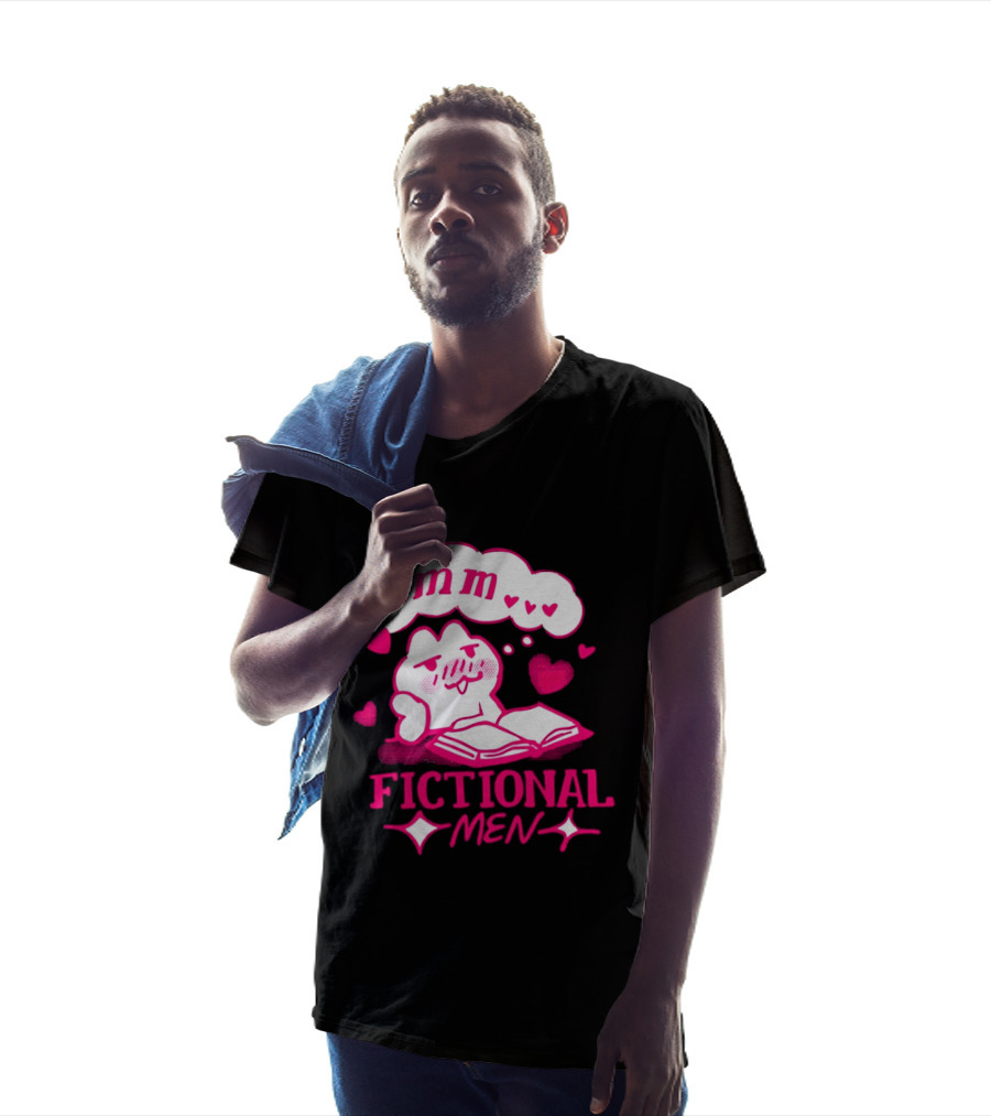 Fictional Men Mmm Hearts Cute Cartoon Reading T-Shirt