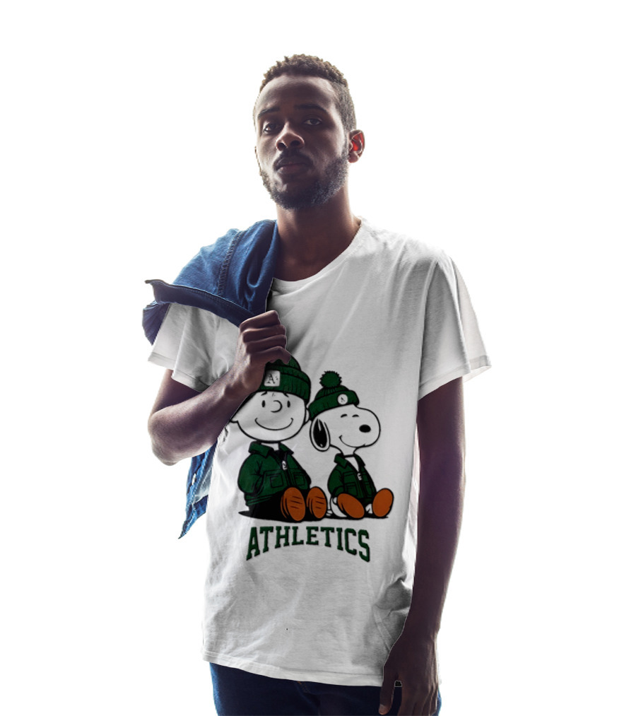 Charlie Brown Snoopy Athletics 2026 MLB Football T-Shirt