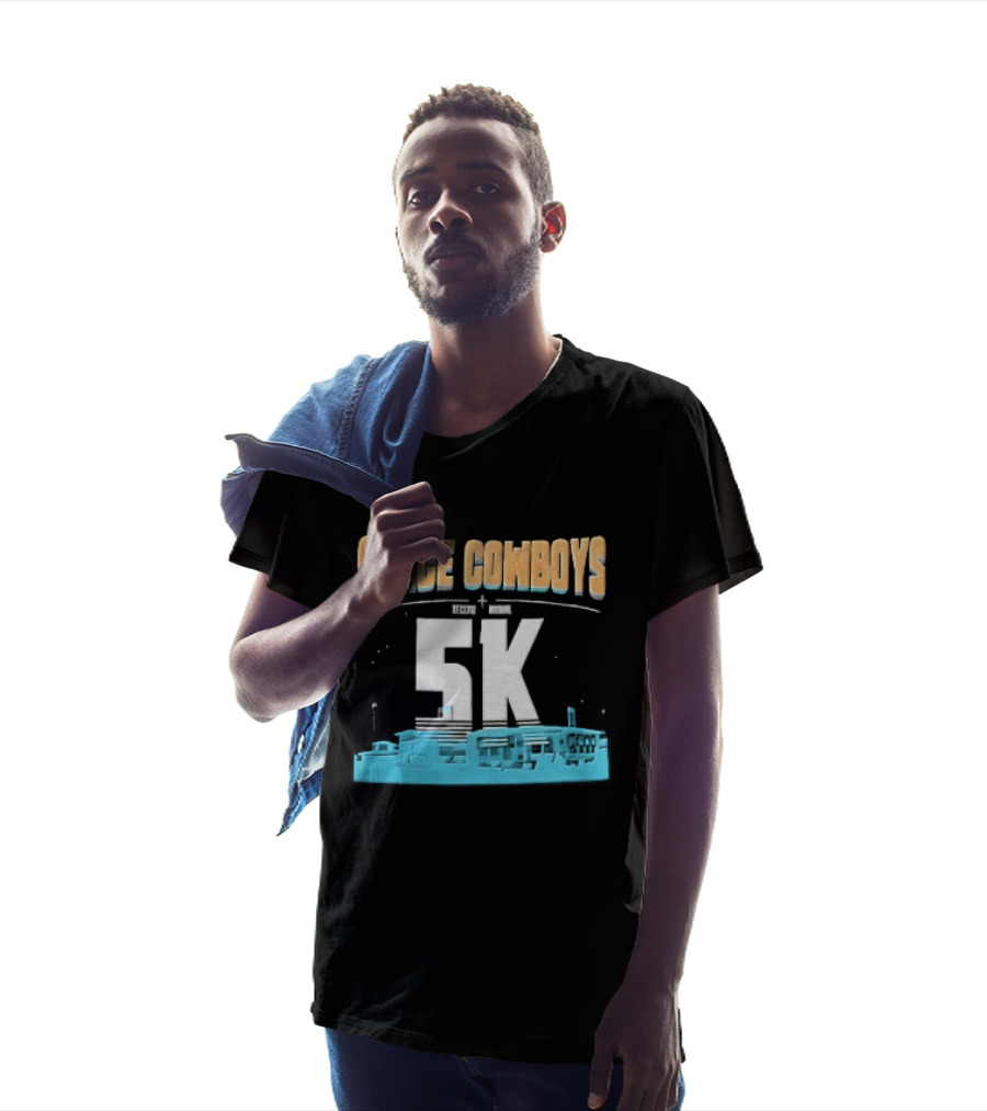 Space Cowboys 5k Cyan Ballpark Cityscape Night Stars T-Shirt