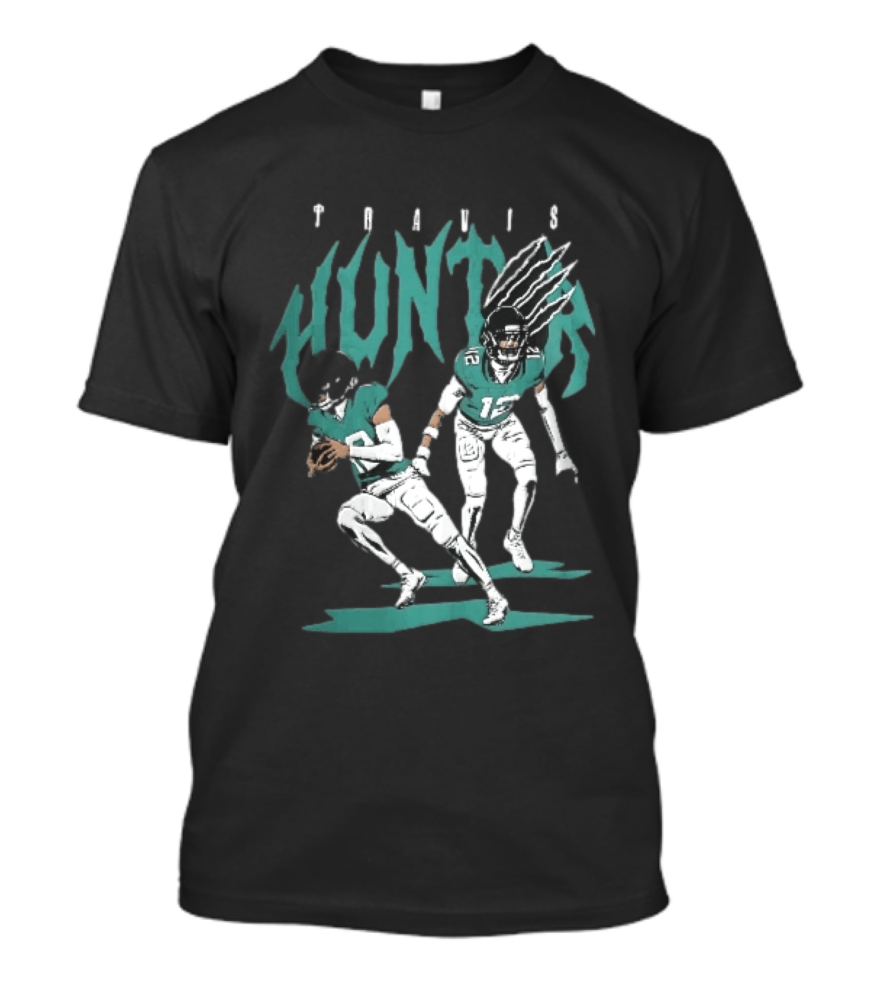 Travis Hunter Football Players Claw Marks Action Poses T-Shirt