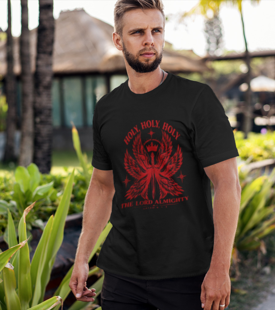 Holy Holy Holy The Lord Almighty Isaiah 6:2 3 Seraphim Angel Wings T-Shirt