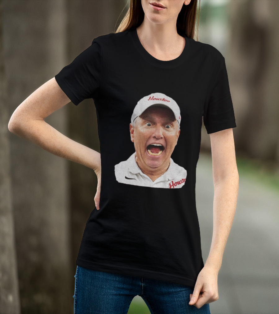 Houston Coach Willie Fritz Screaming UH Cougars T-Shirt